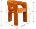 BESTANO Set of 4 Modern Velvet Fabric Upholstered Dining Chairs - Image 2