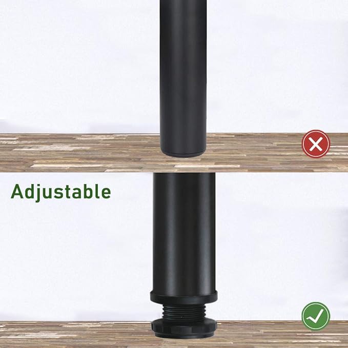 QLLY 8 Inch Adjustable Metal Coffee Table Legs, Heavy Duty Round Furniture Legs - Image 4