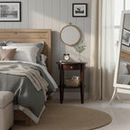 Furnifact Farmhouse End Table Solid Wood - Image 8