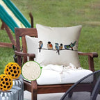 RABUSOFA Outdoor Pillow Covers 22x22 Inch, Outdoor Bird Lumbar Throw Pillow - Image 4