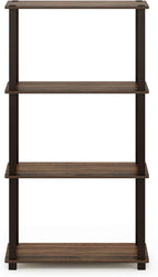 Furinno TURN-S-TUBE Storage Shelves, 4-Tier Book Shelf, Corner Shelf, Toolless - Image 5