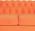 RARZOE 3 Pieces Living Room Furniture Sofa Set, Chesterfield Style, Velvet - Image 5
