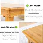 Foldable Bamboo Table, Japanese-Style Household Square Low, Computer Table - Image 3