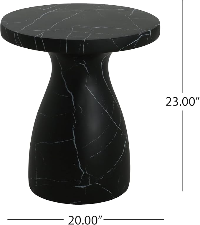 Christopher Knight Home Jayme Outdoor Side Table, Round Top Patio End Table - Image 2