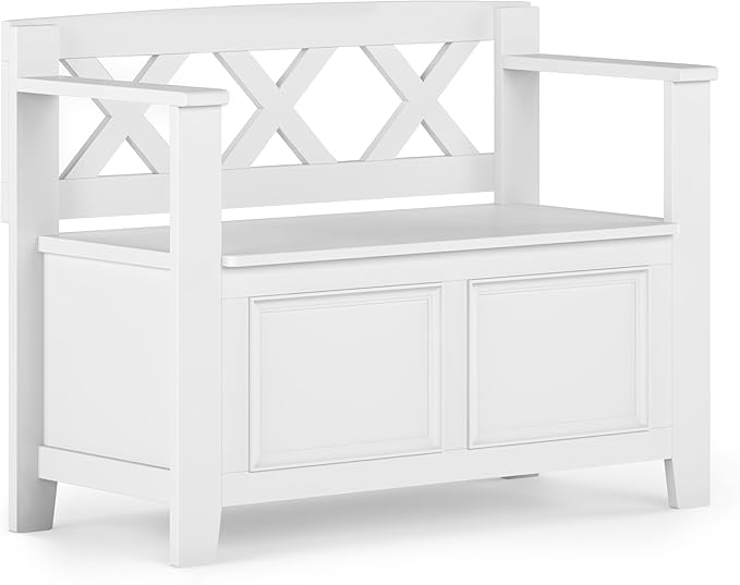 SIMPLIHOME Amherst Entryway Storage Bench by SimpliHome