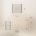 WERMO 28'' Fluted Black Bar Cabinet - Image 6