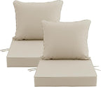 22x22 Inch Patio Chair Cushions Set of 2, Outdoor Furniture Cushions by Unknown