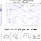 Arthome 60 x 508 cm Peel and Stick Marble Contact Paper, Self-Adhesive - Image 7