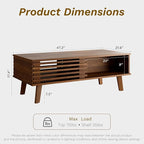 Furniway Mid Century Coffee Table Set, Living Room Table Set of 3 - Image 2