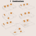 HANXIN 108" Modular Sectional Sofa, Futon Convertible Sofa Bed, Oversized - Image 7