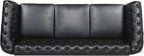 LEVNARY Chesterfield Sofa, Classic Tufted Upholstered Leather Couch, Modern 3 - Image 3