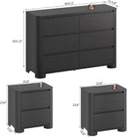 YANSNWO Modern Minimalist Dresser and Nightstand Sets 3 Piece Bedroom Set - Image 3