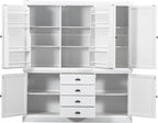 VilroCaz Freestanding Large Kitchen Pantry, Wooden Kitchen Organizers and - Image 4