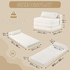 Tiita Folding Sofa Bed Chair, 4-Fold Convertible Sleeper Chair - Image 2