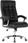 Executive Office Chair Adjustable Leather Chair, High Back Swivel Office Desk by HOXNE