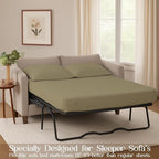 Sleeper Sofa Bed Sheet, 100% Cotton 400 Thread Count, 4 Piece Set, Deep Pocket - Image 3
