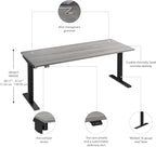 Bush Business Furniture 72-inch Electric Height Adjustable Standing Desk - Image 3