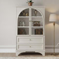 52" Tall Display Cabinet with Glass Doors, Glass Display Case Storage Cabinets by Unknown