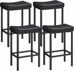 HOOBRO Bar Stools, Counter Height Stools, Saddle Barstools, 24.8 Inches by HOOBRO