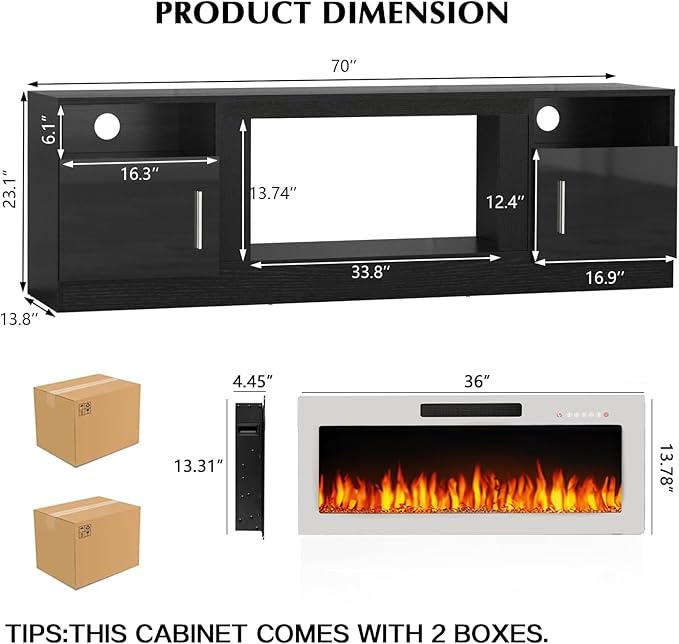 Lemberi Fireplace tv Stand - Image 2