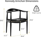 Kennedy Armchair, Mid Century Modern Dining Chair, PU Upholstered Kennedy Chair - Image 3