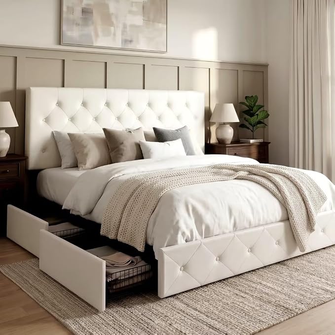 Allewie King Size Platform Bed Frame by Allewie