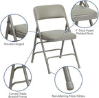 Flash Furniture 4 Pack HERCULES Series Curved Triple Braced & Double Hinged - Image 4