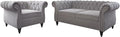 QHITTY 2 Piece Living Room Set, Sectional Chesterfield Sofa Chair Contemporary by QHITTYFurnitureLife
