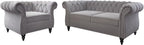 QHITTY 2 Piece Living Room Set, Sectional Chesterfield Sofa Chair Contemporary by QHITTYFurnitureLife