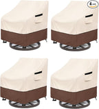 Patio Swivel Chair Cover 4 Pack, Waterproof Heavy Duty Patio Chair Covers by LSongSKY