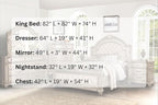 First of a Kind Evelyn Traditional 5 Piece King Bedroom Set - Image 7