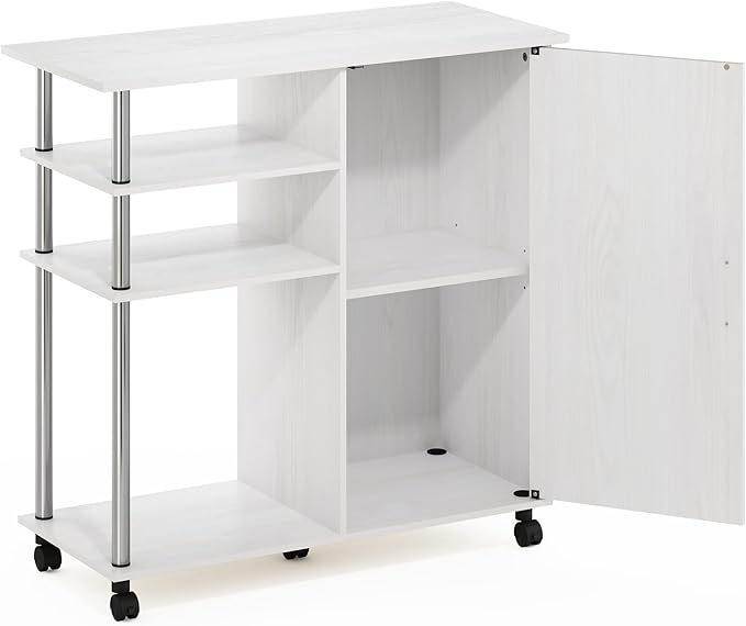Furinno Helena Rolling Cart, 4-Tier Rolling Utility Cart - Image 5