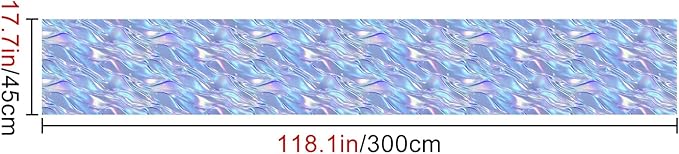 HOMETITUTE Shimmering Lilac Blue Wave Pattern Wallpaper Peel and Stick Contact - Image 3