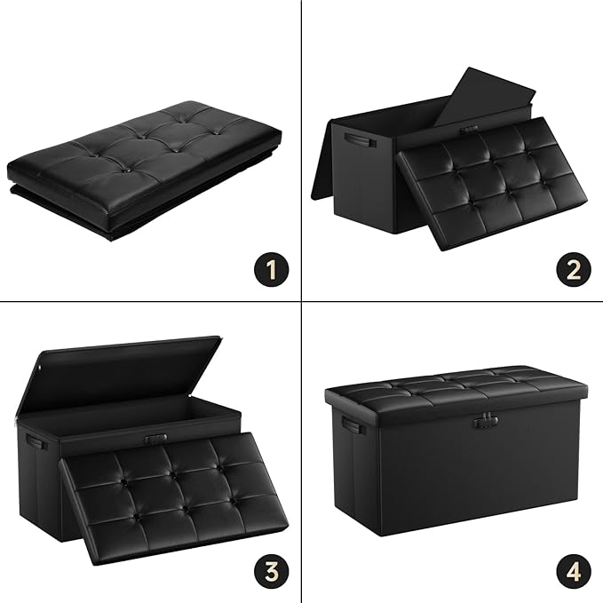 ENGPOW Storage Ottoman Bench, Fireproof Folding Bench - Image 9