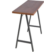 Industrial Rustic 41.3" Height Solid Pine Wood Top Pub Bar Table Bar Height - Image 5