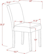 East West Furniture ABP7T47 Abbott Parson Kitchen Chairs - Image 3