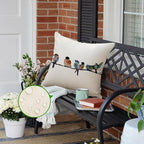 RABUSOFA Outdoor Pillow Covers 22x22 Inch, Outdoor Bird Lumbar Throw Pillow - Image 5