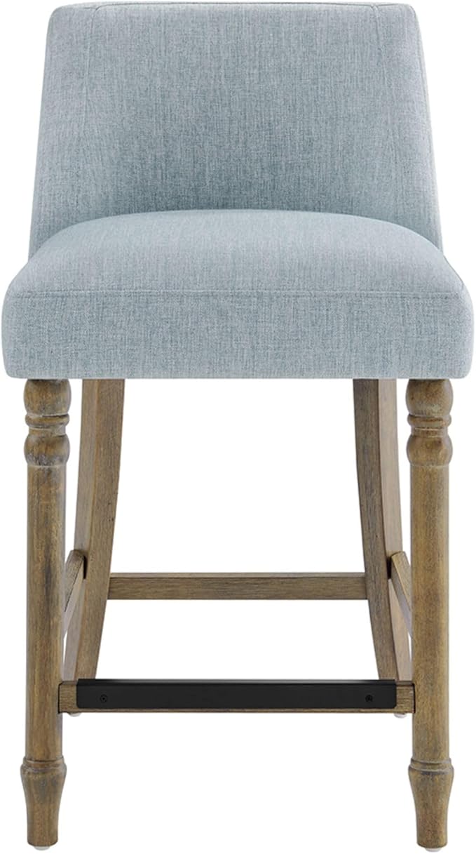 Martha Stewart Delaney Upholstered Mid-Century Modern Counter Stool by MarthaStewart