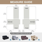 100% Waterproof Loveseat Recliner Cover, 4-Piece Split Reclining Couch Covers - Image 2