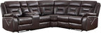EBELLO Faux Leather Reclining Sectional Sofa Set - Image 8