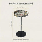 Gesodant Boho Single Leg Round Side Table - Image 9