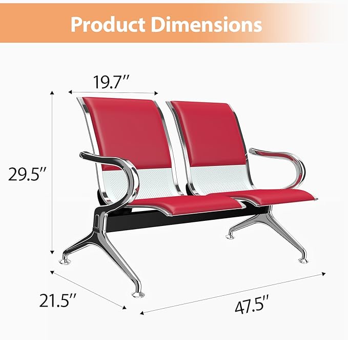 Kinfant 8-Seat Waiting Room Chairs - Image 2