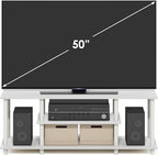 Furinno Turn-N-Tube TV Stand, 3-Tier Open Frame Rectangular Entertainment Center - Image 3