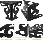 Piutouyar 3 Inch Hollow Out Furniture Legs Set of 4, Modern Triangle Couch Feet - Image 4