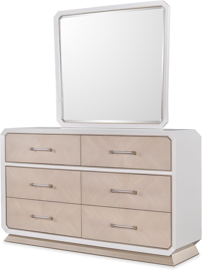 First of a Kind Dior Two Tone Luxury 5 Piece Queen Bedroom Set - Image 3