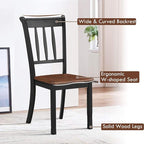 Giantex Wood Dining Chairs Set of 4, Armless Kitchen Chairs w/Solid Rubber Wood - Image 6