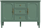 FansaFurn Green Storage Cabinet, Mid-Century Buffet Cabinet - Image 9