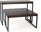 Displays2go Rustic Wooden Nesting Display Tables - Image 5