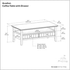SIMPLIHOME Acadian Solid Wood Transitional-Style 48-inch Wide Coffee Table - Image 13