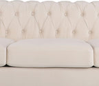 AVZEAR 3 seat Sofa, Velvet Living Room Large Modern Chesterfield Fabric Modern - Image 7